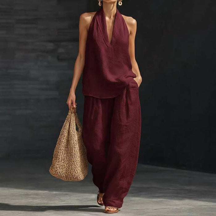 Conjunto Halter con Pantalón Palazzo - Alba