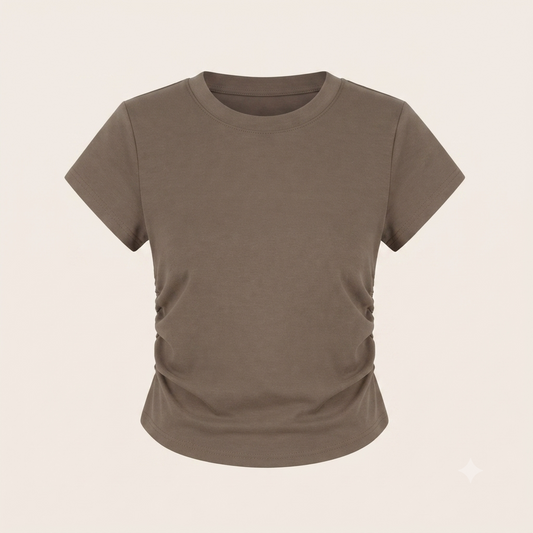 Camiseta Entallada Cuello Redondo