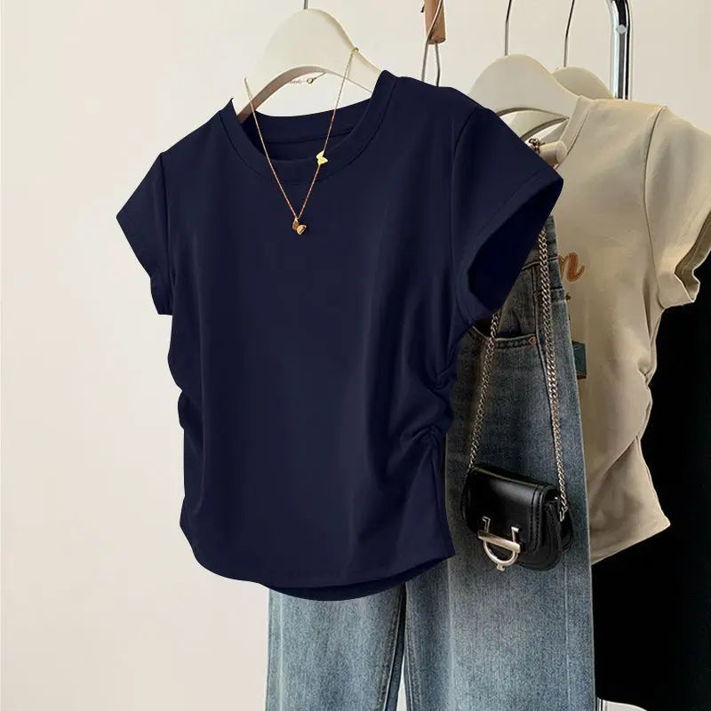 Camiseta Entallada Cuello Redondo