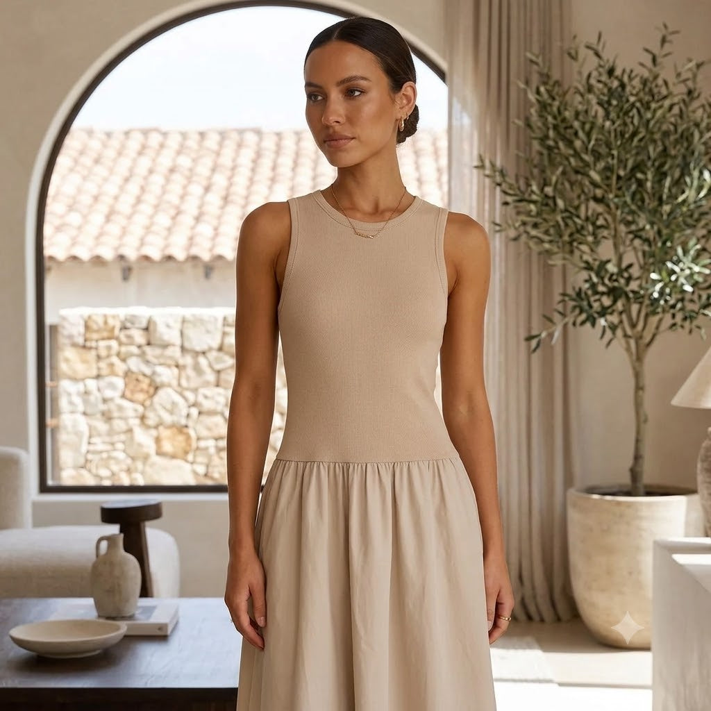 Vestido Largo de Silueta Evasé - Aurora