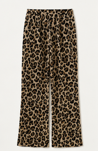 Pantalón Recto Print Leopardo