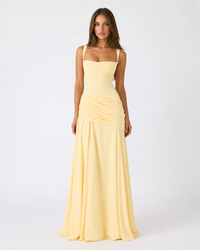 Vestido Largo con Escote Cuadrado - Jimena