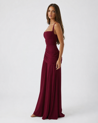 Vestido Largo con Escote Cuadrado - Jimena