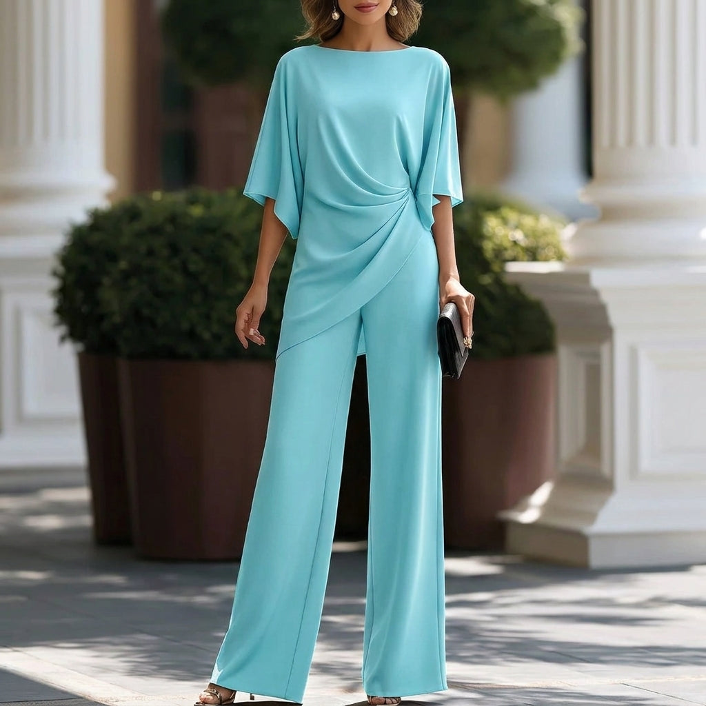 Conjunto de Blusa y Pantalón que Cae sin Marcar - Mercedes