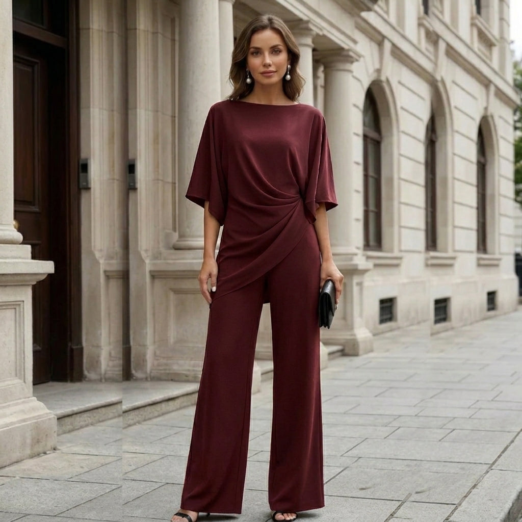 Conjunto de Blusa y Pantalón que Cae sin Marcar - Mercedes