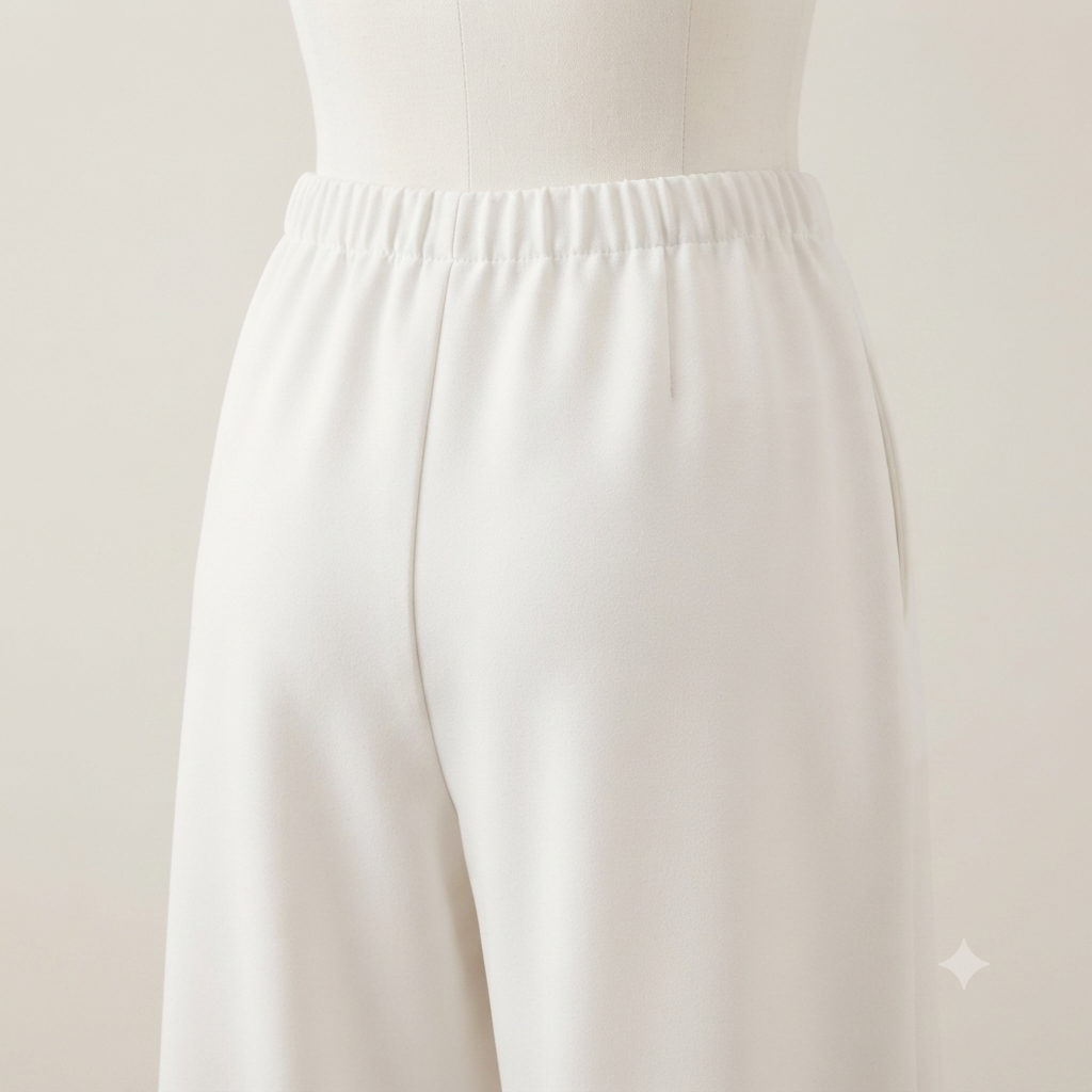 Conjunto de Raso Palabra de Honor y Pantalón Recto - Elena