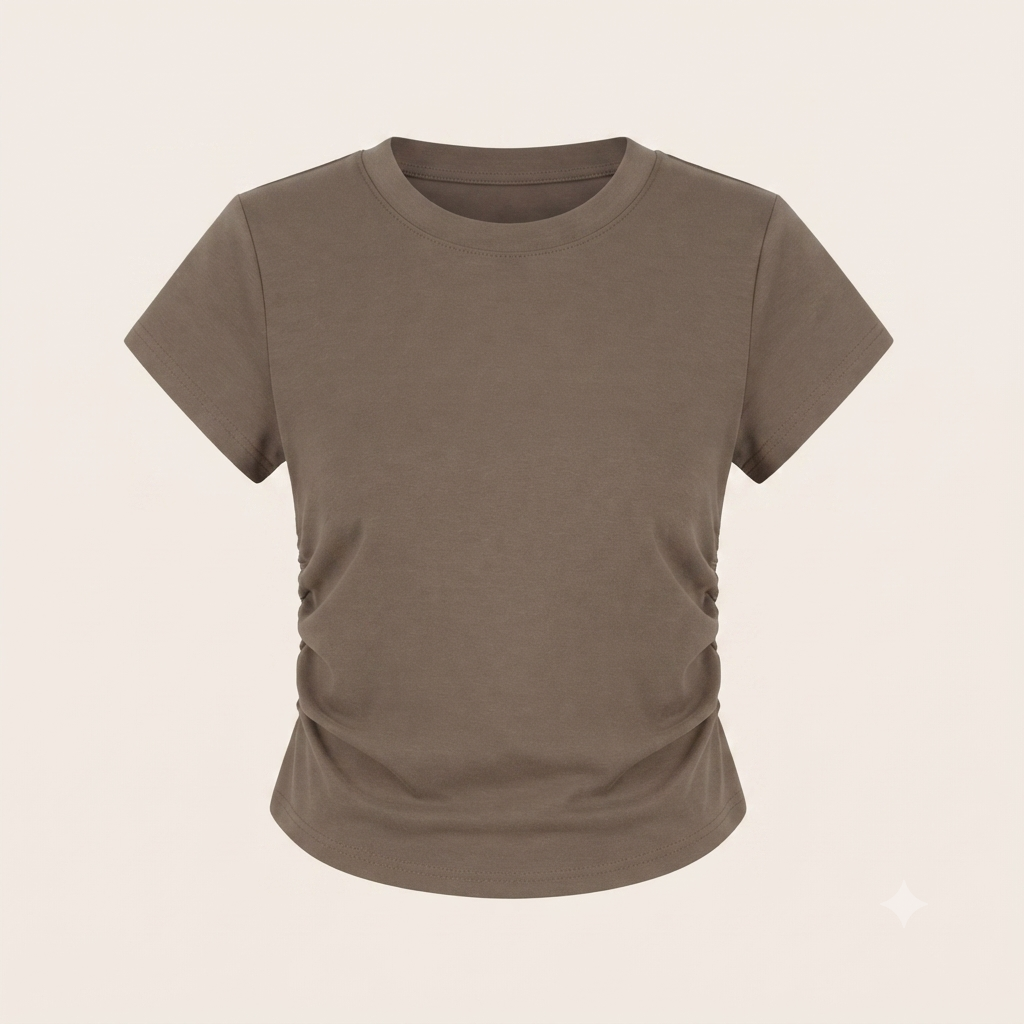 Camiseta Entallada Cuello Redondo