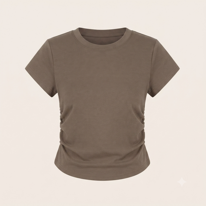 Camiseta Entallada Cuello Redondo