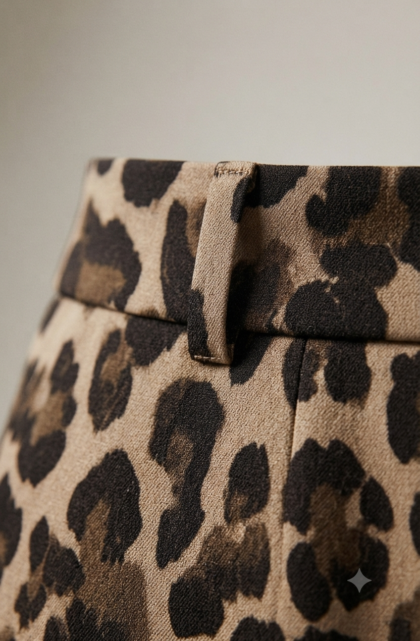 Pantalón Recto Print Leopardo - Zoe