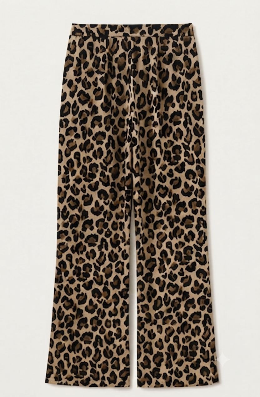 Pantalón Recto Print Leopardo - Zoe