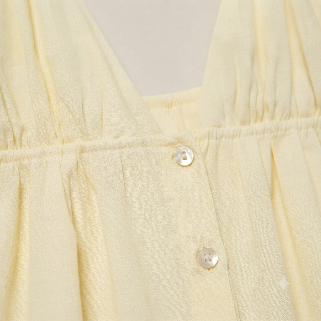 Top Cropped Anudado de Encaje