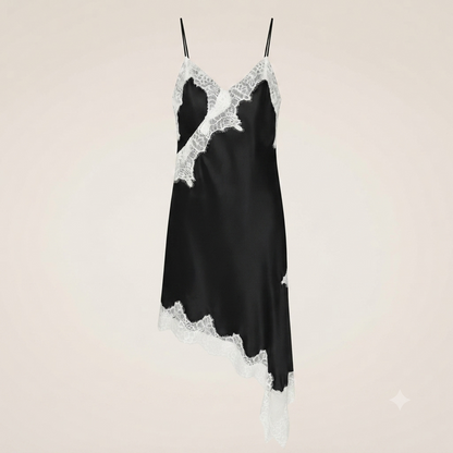 Vestido Mini de Encaje Asimétrico