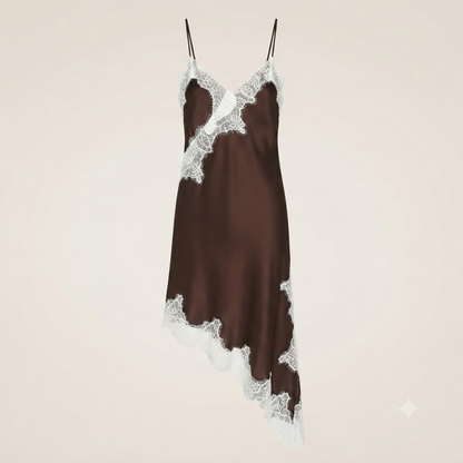 Vestido Mini de Encaje Asimétrico