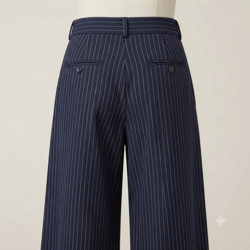 Pantalón Wide Leg Plisado de Tiro Alto - Luna