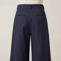 Pantalón Wide Leg Plisado de Tiro Alto