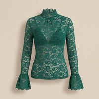 Top de Encaje con Cuello Alto - Emma