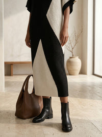 Vestido Midi Bicolor - Vega