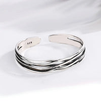 Brazalete Ondulado Tono Plata - Sira