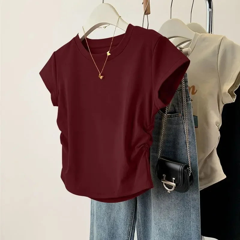 Camiseta Entallada Cuello Redondo