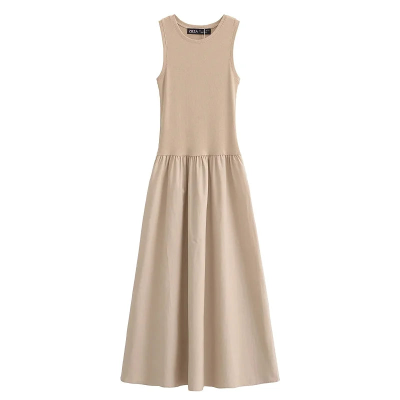 Vestido largo de silueta evasé