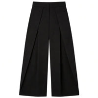 Pantalón Wide Leg Plisado de Tiro Alto