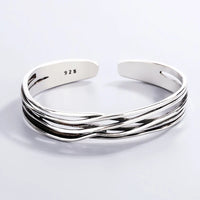 Brazalete Ondulado Tono Plata - Sira