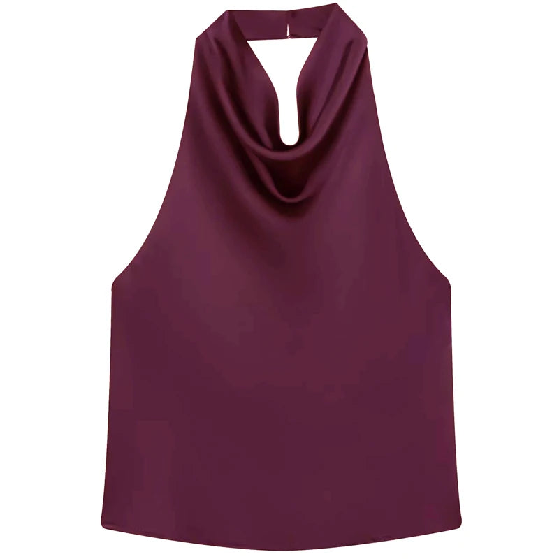 Top Halter de Caída Fluida - Naia