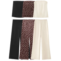 Conjunto de Raso Palabra de Honor y Pantalón Recto