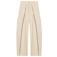 Pantalón Wide Leg Plisado de Tiro Alto