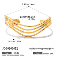Brazalete Multicapa Calado Tono Oro - Aitana