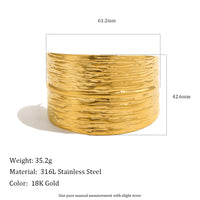 Brazalete Hoja Martillada Tono Oro - Elsa