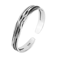 Brazalete Ondulado Tono Plata - Sira