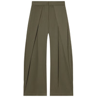 Pantalón Wide Leg Plisado de Tiro Alto