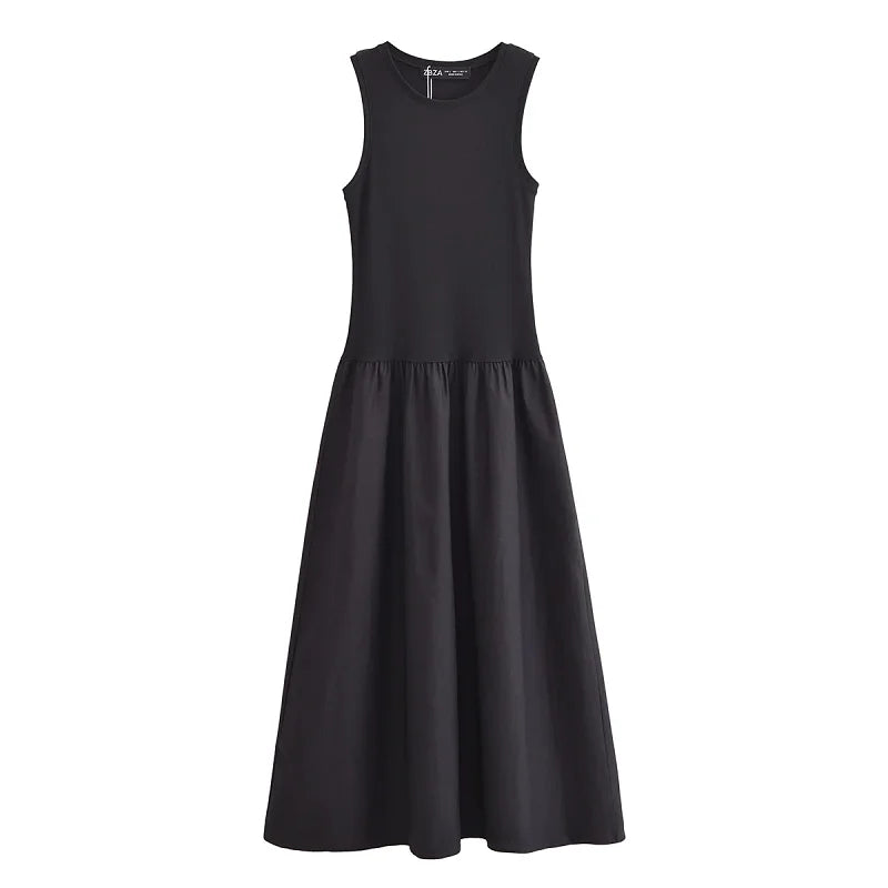 Vestido largo de silueta evasé