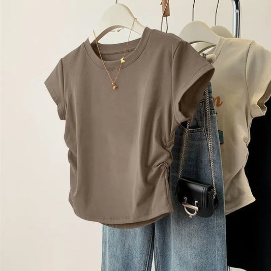 Camiseta Entallada Cuello Redondo