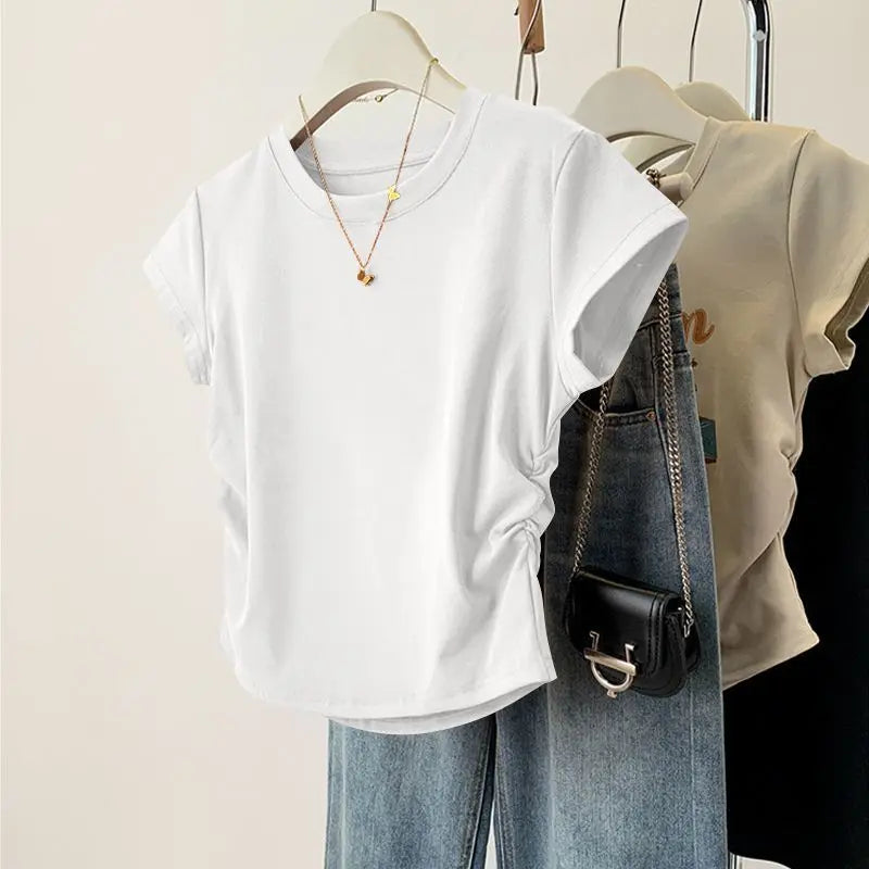 Camiseta Entallada Cuello Redondo