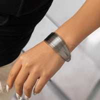 Brazalete Trenzado Ancho Tono Oro - Nora