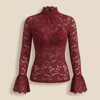 Top de Encaje con Cuello Alto - Emma