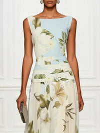 Vestido Maxi Floral con Volantes - Olalla