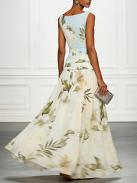 Vestido Maxi Floral con Volantes - Olalla