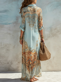 Vestido Maxi Estampado Paisley - Rocío