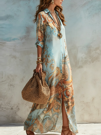 Vestido Maxi Estampado Paisley - Rocío