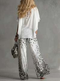 Conjunto de Camiseta y Pantalón Leopardo - Berta