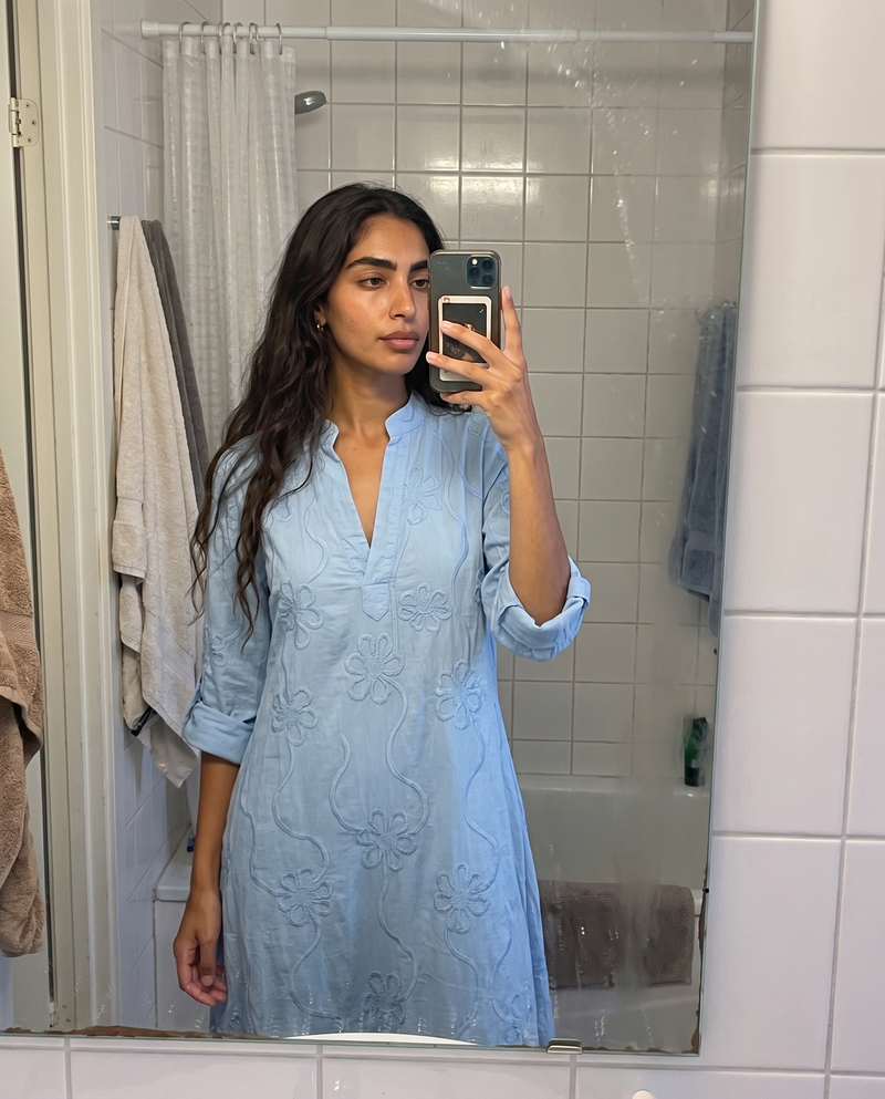 Vestido Nuria en azul cielo