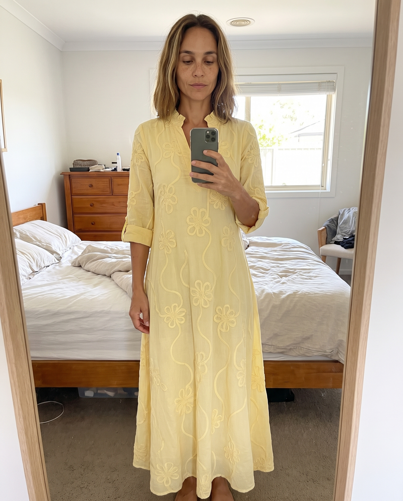 Vestido Nuria en amarillo