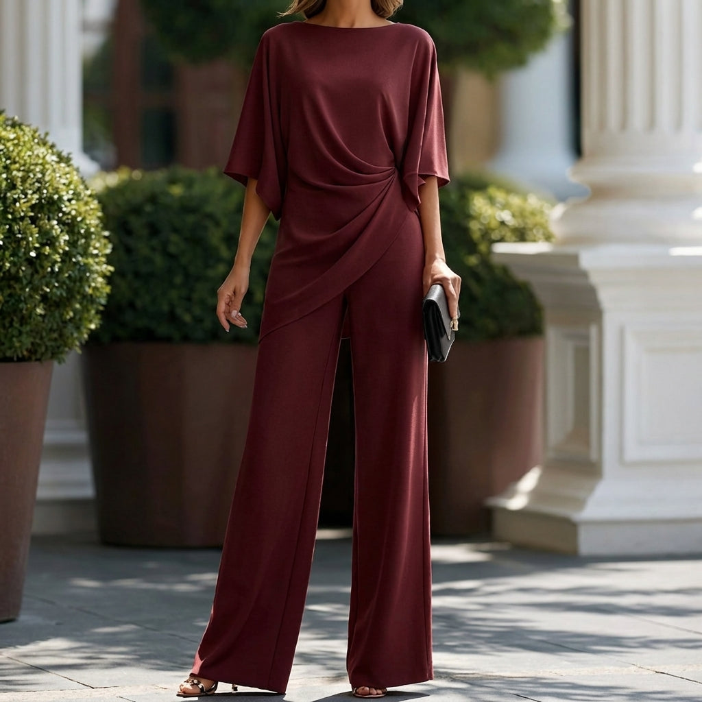 Conjunto de Blusa y Pantalón que Cae sin Marcar - Mercedes